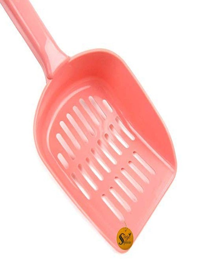 Sage Square Litter Scoop Cum Shovel with Long Handle and Design for Cat/Dog/Puppy/Kitten (Random Color) - Image 3